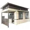 Cabine de Segurança em Aço Inoxidável, Produto Acabado Móvel, Cabine de Vigilância para Estacionamento de Condomínio, Cabine de Segurança com Estrutura de Aço em Estoque