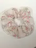 Elástico de Cabelo Scrunchie Listrado com Renda Estilo Coreano para Mulheres, Acessório de Cabelo Suave e Elegante, Elástico de Cabelo Scrunchie Estilo Coreano