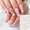 Adesivos de Folha de Bordo Fornecimento Transfronteiriço Adesivos para Unhas 12 Estilos Conjunto de Adesivos para Unhas Companheiro de Esmalte em Gel de Ação de Graças