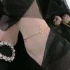 Tobillera de Electrocardiograma para Mujer, Forma de Corazón, Estilo Ins, Femenina, Estudiante, Oro Rosa, Fresca, Acero de Titanio, No se Desvanece, Tobillera de Moda
