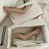Versión de Piel de Oveja ~ Hermosos Zapatos de Salón Sexy de Tacón Alto Fino Medio de Piel Nude con Punta para Mujer