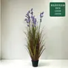 Planta de lirio de los valles artificial en maceta, decoración de flor de carillón de viento, adorno de decoración para el hogar en fotografía, fondo, planta verde artificial