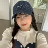 Gorra de Béisbol Floral Estilo Coreano de 26 Años para Mujer, para el Viaje Diario, Sombrero de Pico de Pato Atmosférico, Versátil, Protección Solar, Hace que la Cara Parezca Más Pequeña