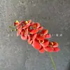 Nuevo Modelo de Flores Artificiales, Orquídea Mariposa de 9 Cabezas Impresa en 3D, Decoración para Salón de Bodas, Decoración del Hogar, Flores Artificiales al por Mayor, Comercio Exterior Transfronterizo