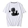 Camiseta de manga corta Zijun para estudiantes hombres y mujeres, ropa periférica de anime, verano, cuello redondo ancho