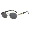 Gafas de Sol Estilo Europeo y Americano en Stock, Gafas de Sol Redondas Metálicas Estilo Retro Callejero, Gafas de Sol de Moda de Venta Caliente Transfronteriza con Envío Gratis F