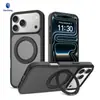 Transfronterizo adecuado para Apple 18 Pro Max funda con soporte giratorio de 360 grados 17 Pro magnética con sensación de piel 16 funda de teléfono al por mayor