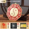 Atacado do Fabricante Espelho Bagua Pintado de Vermelho de Latão Pingente de Cobre Espelho Convexo Espelho Côncavo Espelho Bagua Tai Chi Espelho de Cobre Pintado de Vermelho