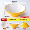 Tigela de Macarrão Melamina A5 Nordic Two-Tone Louça para Restaurantes, Macarrão Caracol Hot Pot Picante Loja de Macarrão Comercial Tigela de Plástico para Ramen de Carne