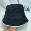 Sombrero de Mujer Primavera y Otoño Moda Coreana Color Contraste Sombrero de Pescador Muestra Rostro Pequeño Hecho Sencillo Casual Combinable Cubre Rostro Sombrero Cubeta