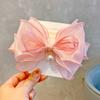 2023 nuevo hilo de nieve diadema para niños lazo accesorios para el cabello para niñas perla pasador para bebé pasador de princesa clip lateral
