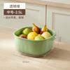 Tina de Lavado de Verduras de Doble Capa con Cesta Escurridora, Charola de Plástico para Frutas para el Hogar para la Sala de Estar, Cesta Escurridora de Verduras Espesada para Cocina, Cesta para Lavar Verduras para Almacenamiento
