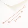 Cadena de Plata S925 Pulsera de Mujer Collar Doble Elástico Hebilla Cadena de Ajuste Accesorios Chapado en Plata Oro de 18K Cadena de Extensión para DIY