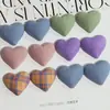 Parches de Botones de Corazón de Tela Estilo Coreano DIY Pinzas para el Cabello Pendientes Botón Parches para Funda de Teléfono Accesorios Decorativos Venta al por Mayor
