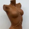 Cadenas para el Pecho Sexy de Explosiones Transfronterizas Cadena Corporal de Diamante Brillante Estilo Europeo y Americano Cadena Corporal Metálica de Nicho Moda Bikini Súper Picante