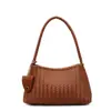 Bolso Cuadrado Pequeño Tejido Hecho a Mano de Nicho Coreano para Mujer 2025 Otoño Nuevo de Moda Retro Casual Bolso de Hombro o Axila