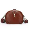 Bolso bandolera de piel de vaca de doble correa de capa superior transfronterizo con múltiples cremalleras, bolso de hombro vintage de gran capacidad, bolso de mujer para commuter al por mayor