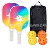 Conjunto de Raquetes de Pickleball Transfronteiriço Material de Fibra de Vidro Raquete de Pickleball Ultraleve