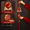 Adorno Colgante Fruta Roja Carácter Fu Año de la Oveja 2027 Decoración de Año Nuevo Colgante Festival de Primavera Manija de Puerta de Año Nuevo Sala de Estar Atmósfera Festiva