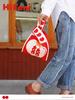 Regalo de Acompañamiento para Boda de Año Nuevo Bolso Tejido Rojo Festivo Bolso de Mano para Boda Bolsa Portátil para Dulces Boda Feliz