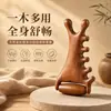 Pente de Massagem Meridianos de Sândalo Quatro em Um Cabeça do Couro Cabeludo Pente de Madeira Especial para Mulheres Rugas do Pescoço Rosto Facial Roller Massageador