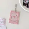 Portatarjetas Minimalista de Cuero Plateado Bolso Colgante de Alto Valor Celebridad Tarjeta Pequeña Tarjeta de Comedor Estudiantil Tarjeta de Acceso Cubierta Protectora Colgante
