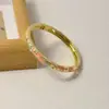 Pulsera de Esmalte Pintada a Mano con Enredadera Floral Vintage para Mujer, Joyería Artística de Aleación con Esmalte Estilo Étnico, Nuevo Modelo Transfronterizo, 10 Colores Disponibles
