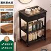 Estante de Almacenamiento Móvil para el Hogar, Estante de Almacenamiento para Juego de Té para Salón de Té, Suministros de Almacenamiento para Sala de Estar y Cocina con Carro de Almacenamiento con Cajón