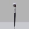Cangzhou Pincel de Maquillaje Pincel Doble Capa para Difuminar Pincel para Rubor Mango de Madera Cerdas No Irritantes Pelo Animal Lana Pincel para Iluminador Pincel para Polvos Sueltos