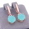 Pendientes clásicos de moda de 12 mm para mujer, de oro rosa, con temperamento geométrico, sencillos, venta al por mayor.