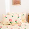 Funda de almohada individual de algodón puro cepillado engrosado transfronterizo, funda de almohada individual con estampado floral fresco pequeño, funda de almohada de un solo producto, cuero al por mayor para núcleo de almohada
