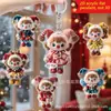 Payaso Lindo de Navidad Acrílico 2D Llavero Colgante para Mochila de Coche Accesorios de Decoración Festiva