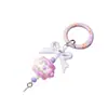 Huella de pata de gato pintura al óleo llavero colgante para bolso accesorios anillo de resorte llavero abierto venta al por mayor
