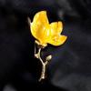 Broche Retro Elegante Flor de Magnolia Pin de Alta Gama para Mujer Exagerado Estilo Corte Corsage de Moda Nuevo Accesorios de Ropa