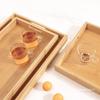 Bandeja de Madera Estilo Japonés Transfronteriza para Té y Bebidas para Uso Doméstico, Bandeja de Escritorio para Frutas y Frutos Secos, Bandeja de Madera Maciza para Sushi, Pan y Bocadillos