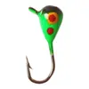 Anzuelo de Pesca con Cabeza de Plomo en Forma de Cara Roja de Gota de Agua de 5 Colores Transfronterizo 1g Micro Colorido Anzuelo de Pesca para Hielo Cebo Blando Señuelo Pescado