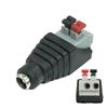 Conector DC sin soldadura 5.5*2.1mm sin soldadura dc hembra terminal verde enchufe de alimentación de monitoreo tipo botón cabeza DC