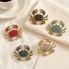 Broche de Cangrejo Exagerado Creativo Europeo y Americano con Pedrería Aleación Animal Corsage Accesorios Pines Fabricante Mayorista