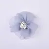 En stock tela seersucker flor DIY hecho a mano coreano 5cm tocado corsage accesorios decorativos para ropa accesorios de flor de gasa