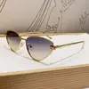 Gafas de Sol Europeas y Americanas sin Montura con Corte al Borde para Mujer, Gafas de Sol de Diseño de Montura Metálica Ojo de Gato con Cabeza de Leopardo, Gafas de Moda Transfronterizas