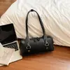 Bolso tipo Baguette Metálico Decorado de Moda 2026, Bolso de Hombro, Bolso de Hombro Vintage Versátil Exquisito para Mujer
