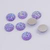Broche de resina redonda de 12 mm, taladro Gypsophila de fondo plano, racimo de cristal de mineral, cóncavo y convexo, accesorios de joyería DIY, taladro de protección ambiental