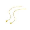 Daifa Shajin Light Bead Ear Line Elegante Simples Gold Bead Ear Drop Shake Tone Internet Celebrity Mesmo Estilo Longo Ear Line Brincos