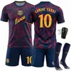 2627 Jersey Conmemorativo Sport Barcelona Local Kit de Fútbol Liga de Campeones Número 10 Yamal Messi Conjunto Nuevo