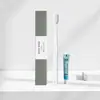 Set de cepillo de dientes y pasta de dientes desechables de hotel de alta gama, cepillo de dientes en un porta-tarjetas premium, adecuado para hoteles y casas de huéspedes