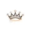 Broche Japonés Nuevo Creativo de Corona Pequeña Borde Negro Diamante Lujo Ligero Accesorios para Corsage de Traje Pin Antiluz