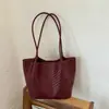 Bestseller de comércio exterior transfronteiriço: bolsa tote estilo casual retrô, bolsa de ombro para o dia a dia, bolsa de ombro única com padrão trançado para mãe e filha