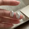 Pendientes minimalistas de botón cepillados mate para mujer, pendientes geométricos irregulares en forma de frijol versátiles de moda, pendientes pequeños de moda al estilo ins
