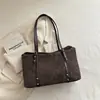 Bolsa de axila casual estilo coreano Melard retrô para mulheres, nova coleção de inverno 2026, grande capacidade, adequada para trabalho e deslocamento