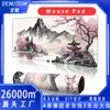 Explosão do Comércio Exterior Pintura Paisagística Estilo Maré Nacional Tapete para Mesa de Computador Tapete de Mouse Tapete de Mouse Personalizado Tapete de Mouse para Jogos Extra Grande Resistente a Manchas